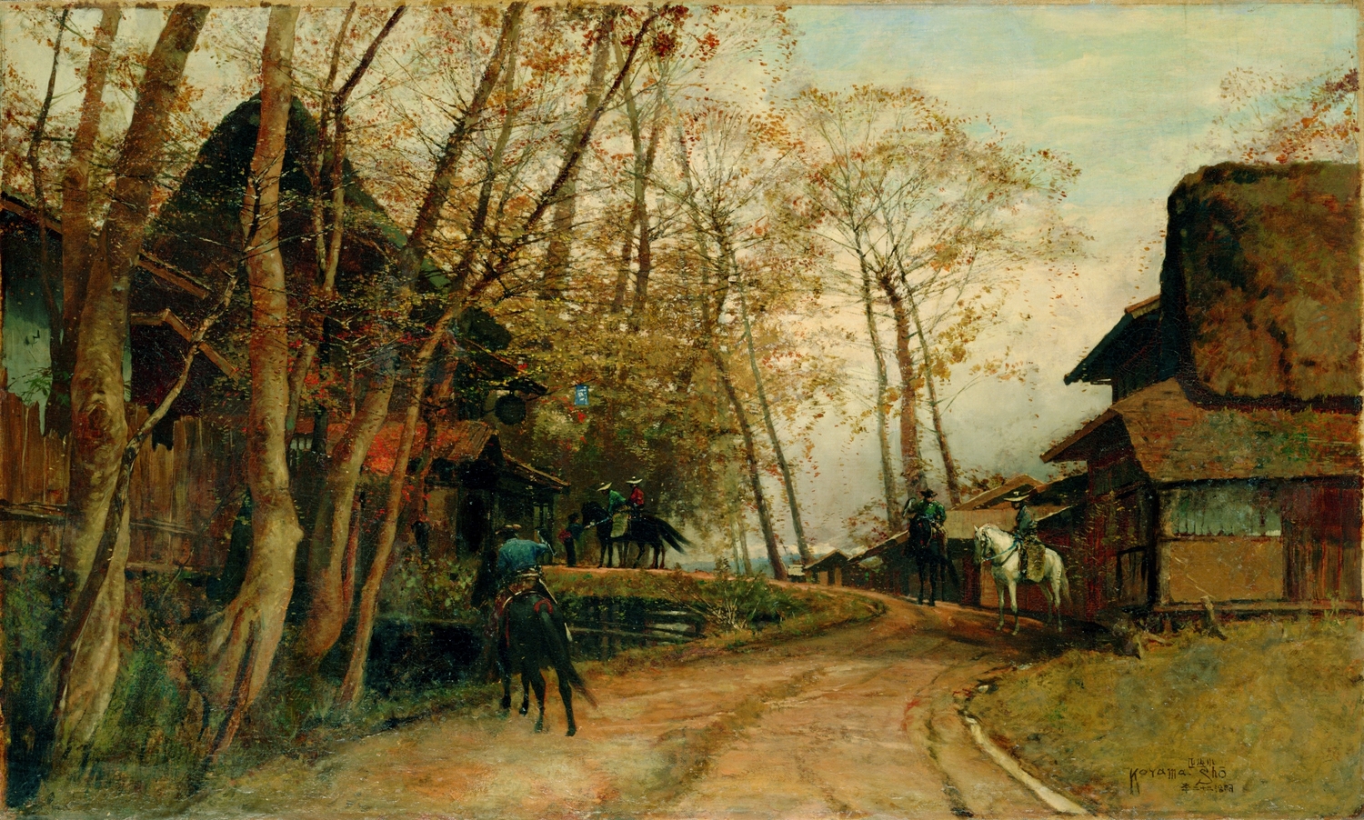 Quenching Thirst with Raw Sake at a Shop in the Autumn Countryside